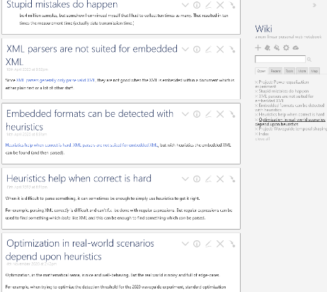 tiddlywiki notelist